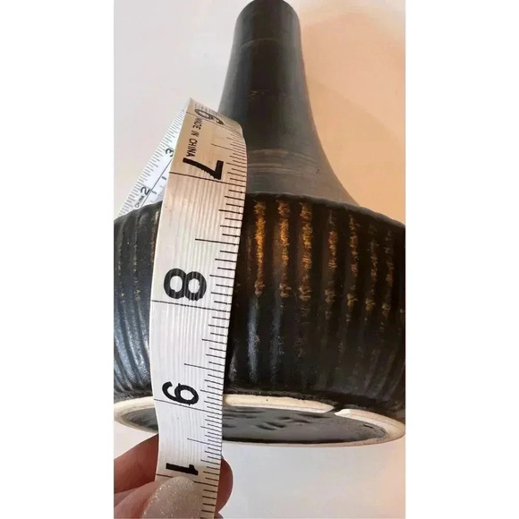 Vintage‎ McCoy Tabletop Standing Brown Swirl Vase Decor Made in USA - Picture 5 of 7